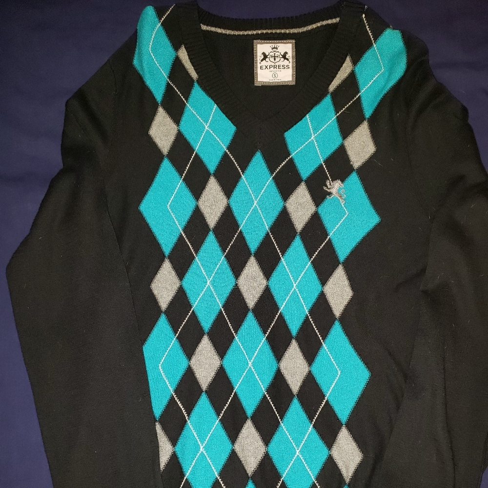 Men's argyle Express sweater